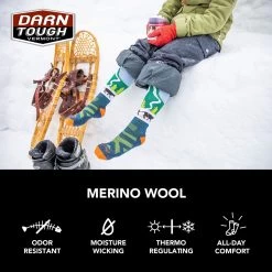 Darn Tough JR Pow Cow Midweight Ski Socks 9 Darn Tough JR Pow Cow Midweight Ski Socks -Ski Gear Shop 2023 Darn Tough JR Pow Cow Ski Sock 4